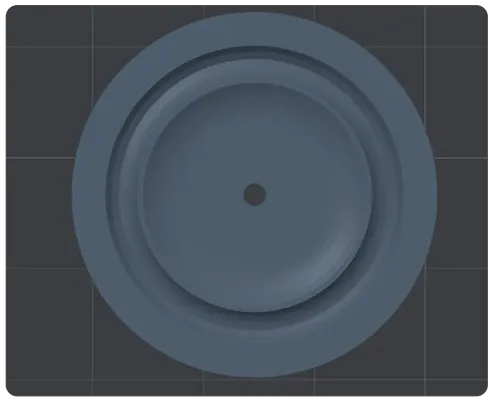 3D model of the 25.5mm irrigation cap for Kirkland bottle threads