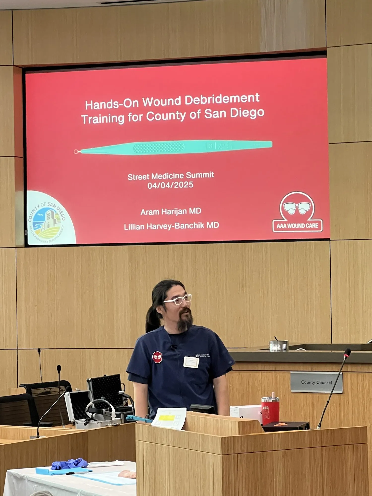 "Hands-On Wound Debridement Training" for San Diego County.